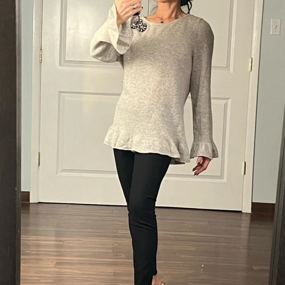 Charter Club Sweaters - Charter Club cashmere peplum hem with rings tin broach sweater size Peti…